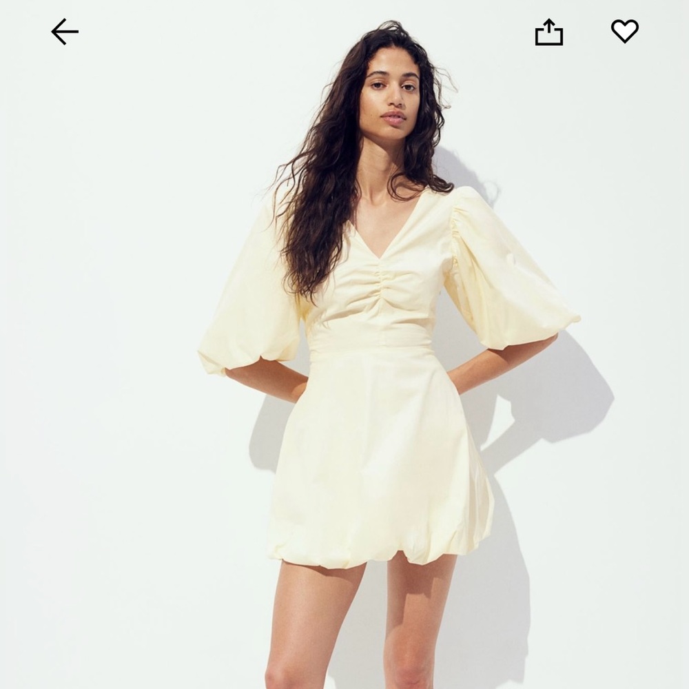H&M Tie Back Puffy Dress